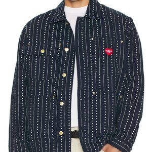 Carhartt WIP Drewe Chore Coat - Heart Pinstripe/Ink